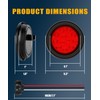 Ronybuy 10Pcs 4" Round Red Led Trailer Lights, Trailer Tail