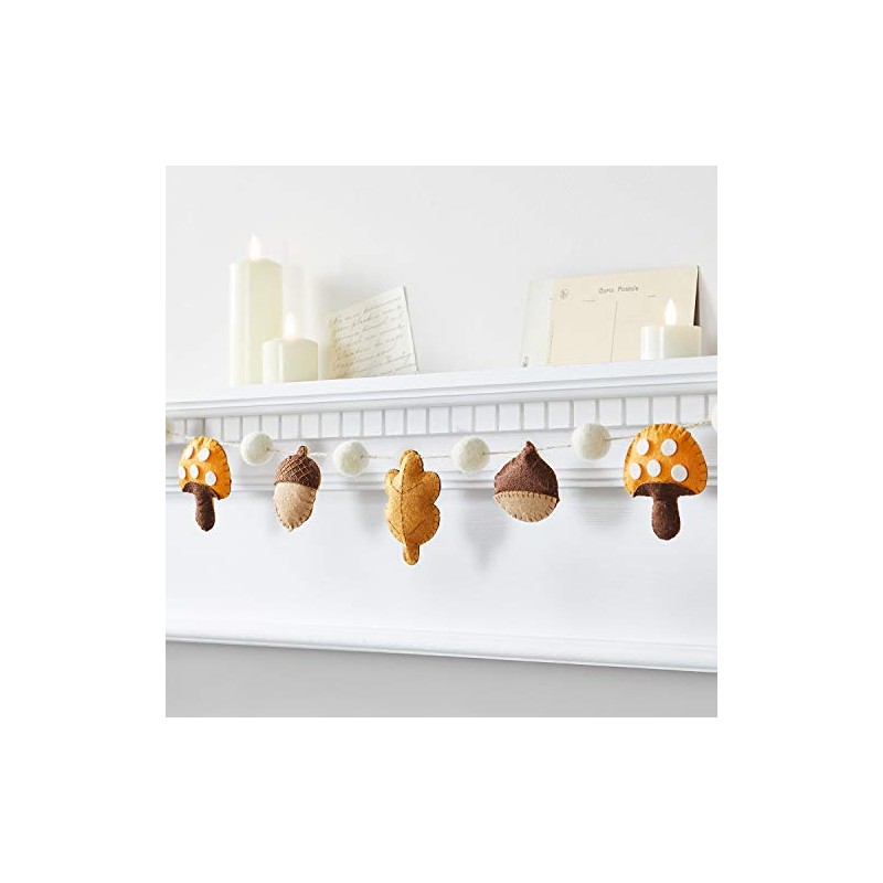 Lights4fun Autumn Felt Garland 1.3 m Autumn Decoration