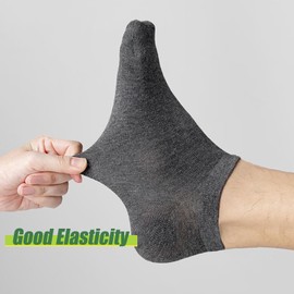 Wamicu Sneaker Socks Women Men Cotton 5 Pairs Short Socks Breathable Size 4-8, 5 x dark grey