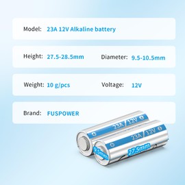 Fuspower 23A Battery A23 12 Volt Battery l1028f MN21/23 Alkaline Batteries for Ceiling Fan Remote Garage Door Opener Doorbell 5pcs