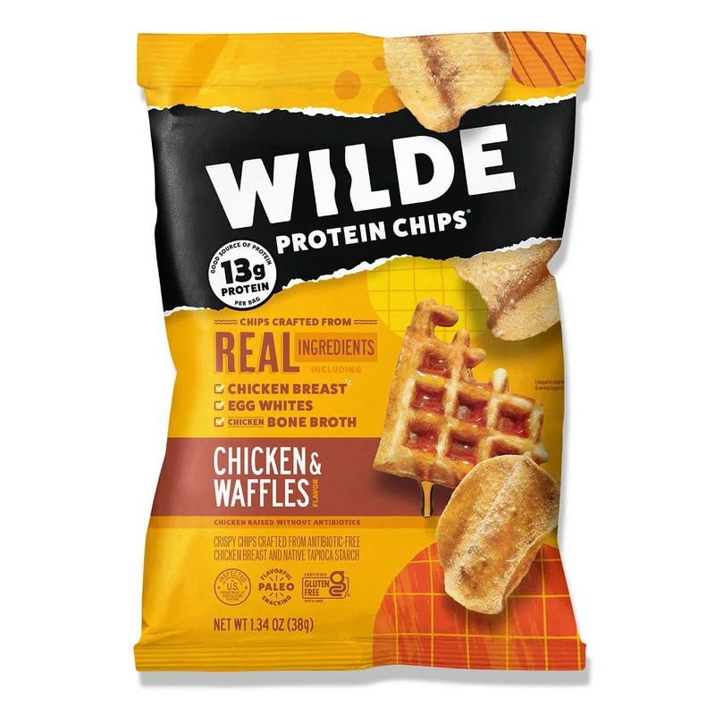 WILDE 13g Chicken & Waffles Protein Chips, 8 pk.