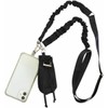 Altrose Smartphone Strap, Smartphone Shoulder Strap, Pouch Included, Simple, Black