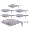Unpainted Lures,6X Multi Jointed Rotating Tail Artificial Crankbaits with Eyes