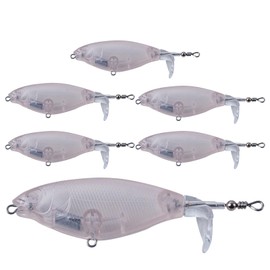 Unpainted Lures,6X Multi Jointed Rotating Tail Artificial Crankbaits with Eyes - Artificial Lure Bodies, Fishing Gear for Freshwater and Saltwater