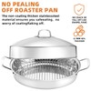 RIDGEPOLE 22” Large Roasting Pan with Rack and Lid, Stainless