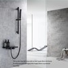 BEIYI Matte Black Handheld Shower with Slide Bar Square Handheld