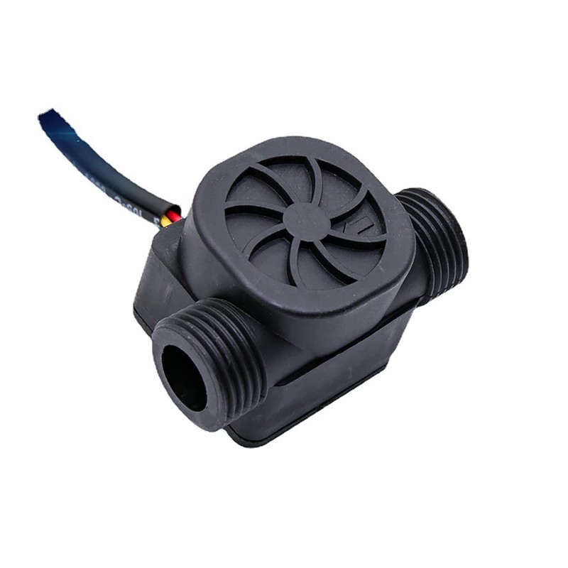 Water Flow Sensor 1/2" Hall Effect Sensor Low Meter Flow