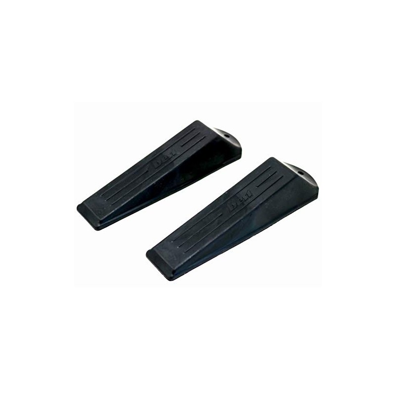 Merriway BH01962 Premium Heavy Duty Rubber Door Wedge Stoppers-Black, Pack