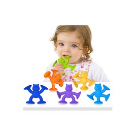 georglasko_8 Bathtub Suction Cup Toys Toddler Bath Toy Kids Children Babies Food Grade 6 Pack