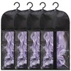 4-Pack Hair Extension Holder - Wig Storage Bags with Hanger
