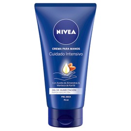 NIVEA Crema Para Manos Piel Seca con Aceite de Almendras, Cuidado Intensivo 24 Horas Humectación, 75 ml