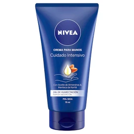 NIVEA Crema Para Manos Piel Seca con Aceite de Almendras, Cuidado Intensivo 24 Horas Humectación, 75 ml