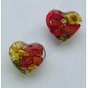 Golden Orange Heart - Hand Made Unique Earrings, Perfect women