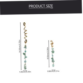 IWOWHERO 6pcs Dreadlock Hair Charms Braid Accessories with Jade Beaded Design Lightweight Hair Jewelry for Braids and Dreads for Women