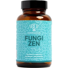Homodeus Fungi Zen Adaptogens - Nootropic for Mental Fatigue, Stress Relief with Lion's Mane, Ginseng, Reishi, Shiitake & Cordyceps
