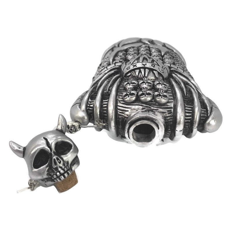 thecostumebase the Little Nicky Bottle Flask Props Replica Skull Resin