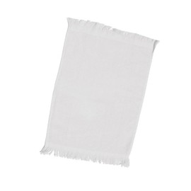 The Holy South - Fringed Reversible Fingertip Hand Towel (Size 11" W x 18" L) Terry Cotton Washcloth Set for Face and Bathroom use. (White, 3)