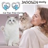 jagosen Silver Studs Earrings For Women Girls Heart Earrings Cat