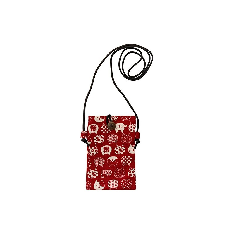 Kyoyu Smartphone Pochette Pouch Shoulder Cat Made in Japan Pattern