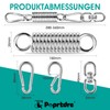 Poprkdre Swing Spring Steel Spring, Hanging Chair with 2 Carabiner