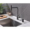 Built in Sink Soap Dispenser Matte Black, ABS Pump Head,
