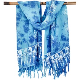 Guru-Shop Bali Batik Sarong for Men and Women, Wall Hanging, Wrap Skirt, Sarong Dress, Beach Towel, Beige, Synthetic, Size: One Size, Sarongs, Beach Towels, Alternative Clothing - Design 28