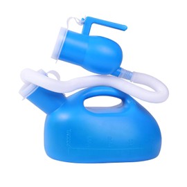 ENLUNTRA 男性用尿器 大容量 2000ml 尿瓶 携帯トイレ 1.5m延長チューブ付き 取り外し可能 こぼれない ブルー