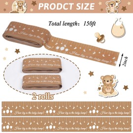 Baby Shower Games belly Measuring Tape How Big Is Mommy Belly Tape 150 feet Measure Baby Bump Tape Measuring Tape Pregnant Belly Bear Tummy Measuring Tape Party Favors Supplies for Boys Gender Neutral