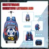 Kids Rolling Football Backpack for Boys Trolley Suitcases Luggage Travel