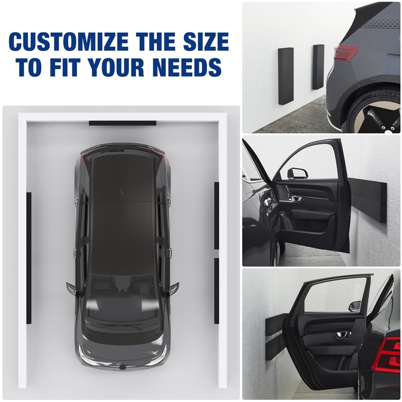 WORKPRO Garage Car Door Protector, 2 Pack Garage Wall Protector