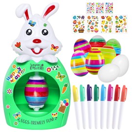 Joyesplay Easter Egg Mini Decorator, Easter Bunny Costume Painting Kit DIY Egg Drawing Machine (StyleB, F)
