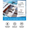 OCEANBROAD Boat Flooring EVA Foam Self-Adhesive 96''x36''x2 Pack Faux Teak