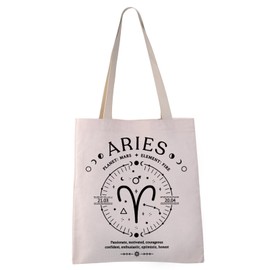VAMSII Aries Theme Gift Zodiac Signs Gift Birthday Gifts Horoscope Tote Bag (ARIES tote)