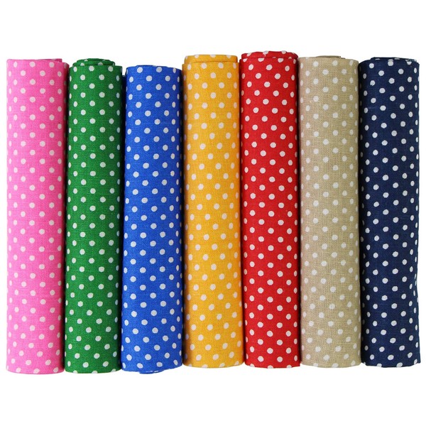 UOOOM 7pcs 50 x 50cm Patchwork Cotton Fabric Bundle Charm