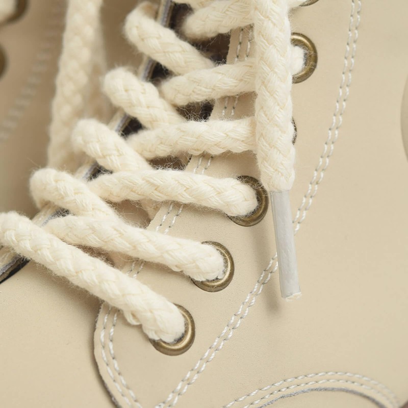 YJRVFINE Thick Round Rope Shoelaces: 47" Treasure Blue Chunky Shoe