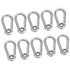 10Pcs Snap Hook Stainless Steel Safety Rope Spring Carabiner Hanging