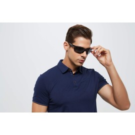 UpaClaire High Definition Polarized Sports Sunglasses for Men UV Protection Metal Frame Unbreakable for Cycling Running Fishing Golf Driving