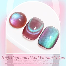 Born Pretty BORN PRETTY Cat Magnetic Eye Gel Nail Polish Rainbow Aurora Cat Magnetic Gel Polish Firefly Blue Purple Cat Magnetic Eye Gel Manicure Nail Art DIY 15ml