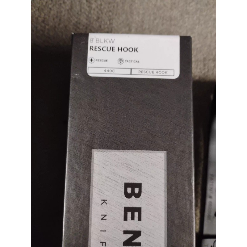 Benchmade Rescue Hook 8 BLKW 440C Safety Cutter Sheath NIB