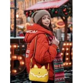 Gladdon Cat Shoulder Bag Crossbody Bag Cute Small Messenger Bag Adjustable Shoulder Strap Purse for Teenage Girls Women, yellow, messenger