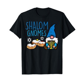 Hanukkah Shalom Gnomes Funny Chanukah Jewish Men Women Kids T-Shirt