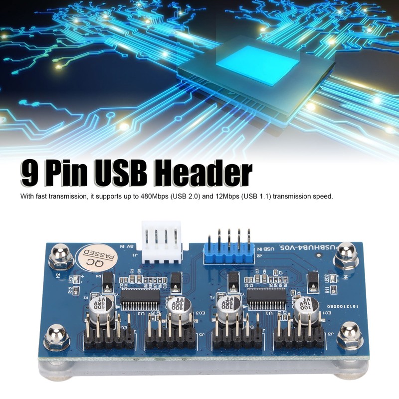 9 Pin USB Header 1 Male to 4 Female Extension