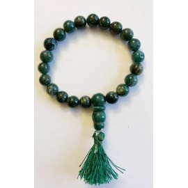 Green Jade Bracelet 7/8 mm Round Bead Healing Stones