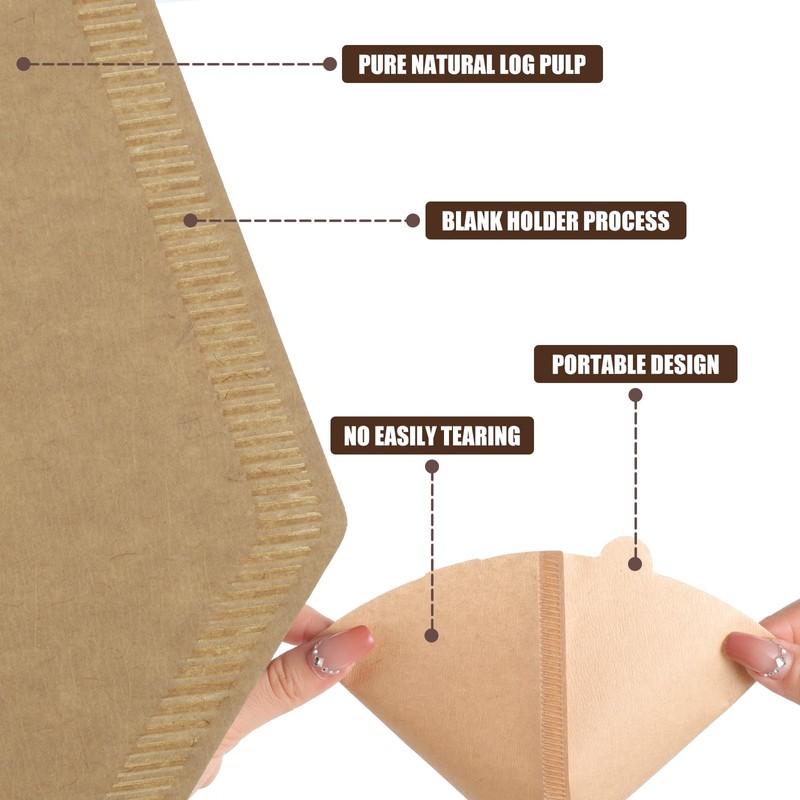 200 Count Coffee Filter #2, 2 Cone Coffee Filters Unbleached