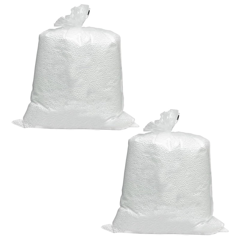 White 1.5 Cubic Booster Bean Bag Small Polystyrene Bead Cavity