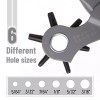 UNCO- Leather Hole Punch Tool, Multi Hole Sizes for Belts