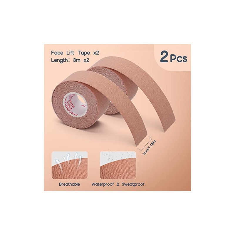 2 Rolls Facial Myofascial Lift Tape,Face Lift Tape Anti Wrinkle