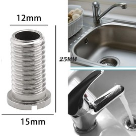 Amazleer Hollow Screw Sink, Stainless Steel Hollow Screws for Kitchen Sinks, M12 x 25 mm, Pack of 2 Sink Plugs, Accessories (2, 25MM304)