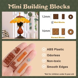 ZenithFlow Retro Lamp Building Blocks Kit, Lighting Table Lamp Mini Blocks Toys Room Decoration Idea Gifts for Adults Teens 804 PCS