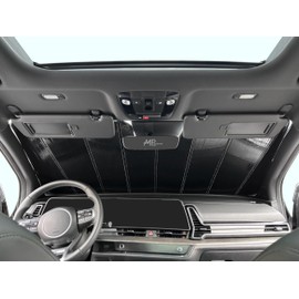 AutoMate Pro Custom Fit Windshield Foldable Sunshade for Infiniti Q70 Sedan, 2019 2018 2017 2016 2015 2014, Compact Block UV Rays Protector Lightweight Flexible Rigid Accessories (Made in USA)